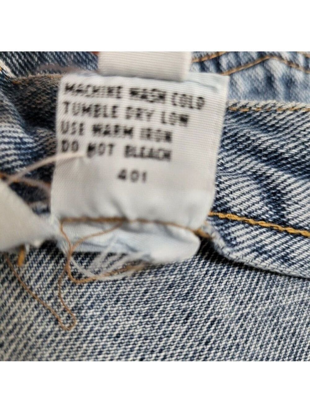 NEWPORT News Jeanology High Rise Mom Jeans Blue Denim Tie Closure Size 14 - Picture 9 of 9